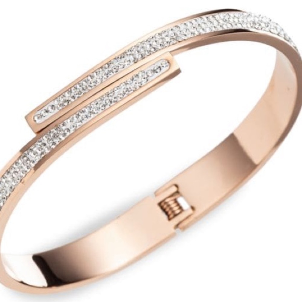 BOGO 1/2 OFF NIB Titanium & Crystal Cuff Bracelet